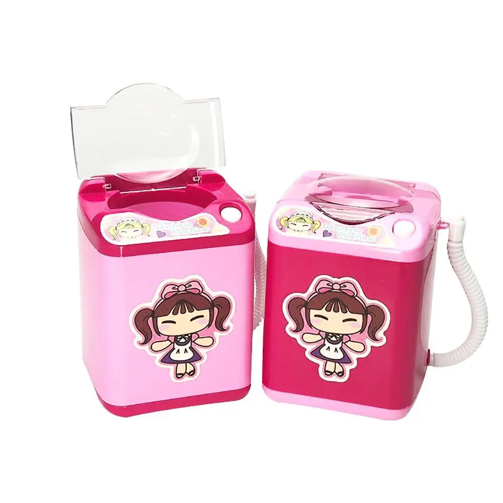 Mini Makeup Brush Cleaning Washing Machine Pretend Play Furniture Kids Toy Gift