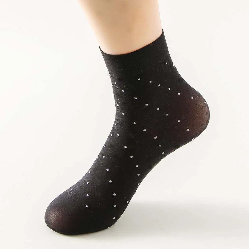 5 пар/упак. новые нейлоновые короткие шелковые носки точечные Цветочные Носки женские толстые носки устойчивые проникающие газовые носки с широким ртом