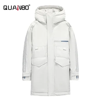 

QUANBO 2020 Winter Men's Jacket Casual Men Coat Fashionable Outdoor Men's Clothing Windproof and Warm Jackets HY951312Y