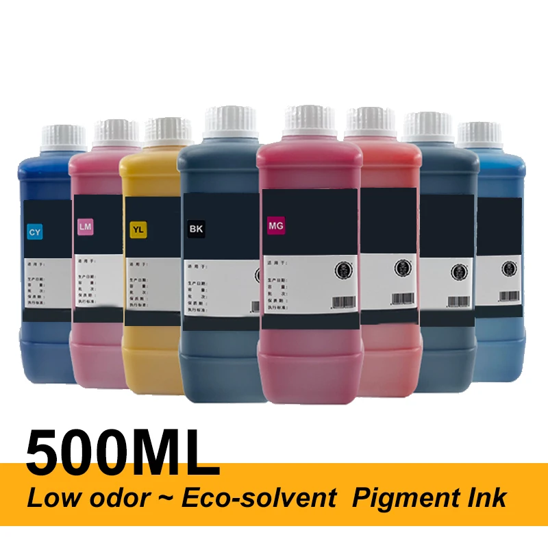 Пигмент эко-растворитель со слабым запахом 500 мл для принтера Epson DX4 DX5 DX6 DX7 XP600 TX800