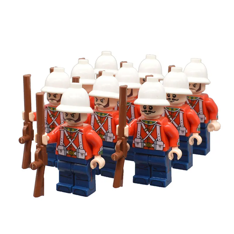Preise Begrenzte Anglo Zulu Krieg Soldaten Figuren Großbritannien Britischen Armee Infanterie MOC Nach Military Bausteine Ziegel Spielzeug