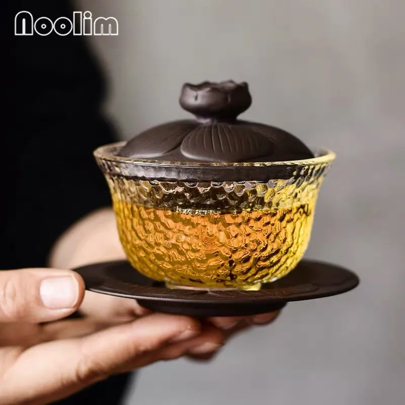 Чайная чашка из японского стекла Gaiwan креативная большая белая фарфоровая чайная