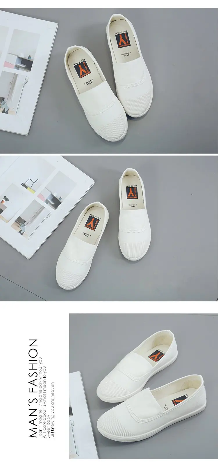 New Style Korean-style Fashion Students Flat Comfortable White Shoes Fashion Foot Covering Casual Canvas Low-cut Shoes