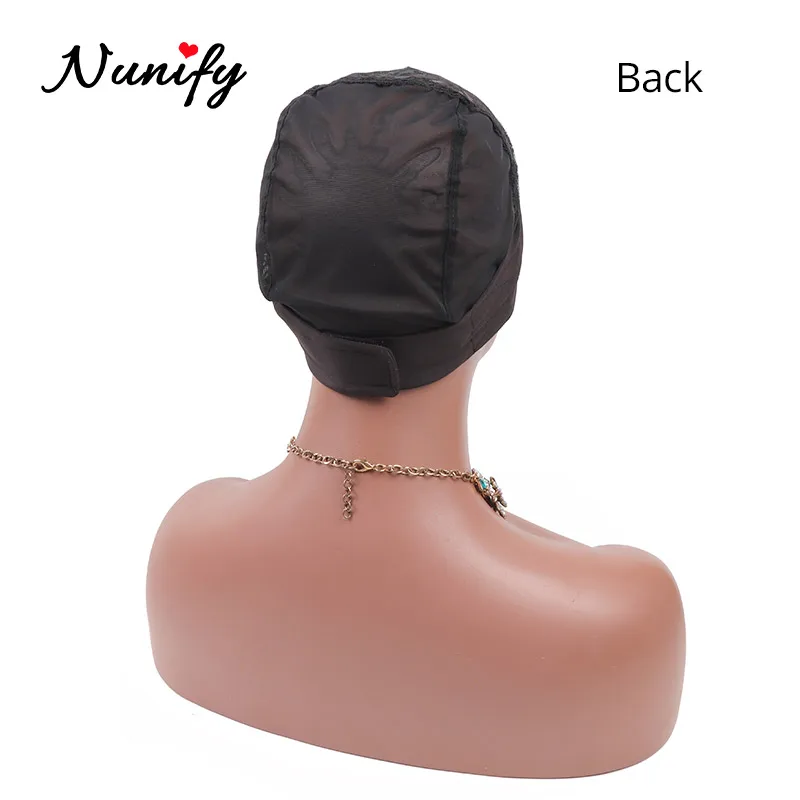 punho de cabelo integrado mesh dome cap tecelagem com alça ajustável