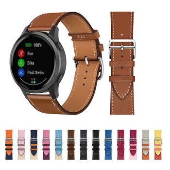 

Replacement Genuine Leather Strap for Garmin Vivoactive 3 music 4S Ven Smart wristband for Garmin Vivoactive 4 Watch band