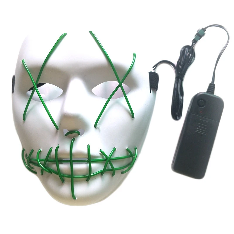 Маска для Хэллоуина светодиодный светящийся Смешные Маски The Purge eyear Great Festival cosplay Костюмные принадлежности Вечерние Маски