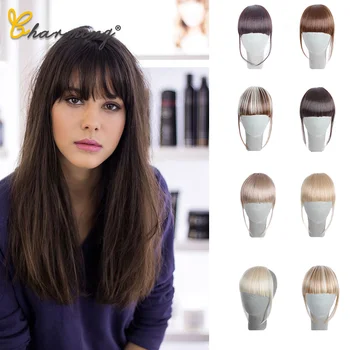 

CHARMING Neat Front False Fringe Clip In Bangs Hairpiece With High Temperature Synthetic Hair