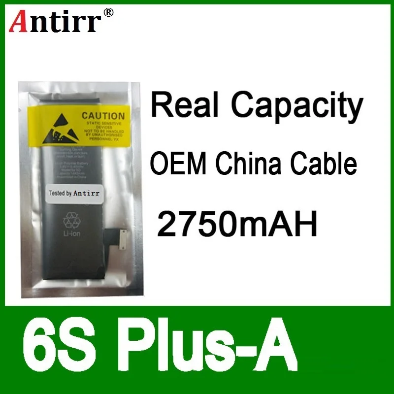 

10pcs/lot Real Capacity China Protection board 2750mAh 3.7V Battery for iPhone 6S PLUS zero cycle replacement repair parts 6SP-A