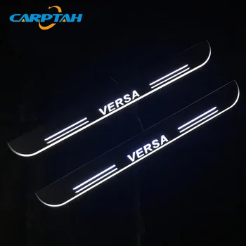 

CARPTAH Trim Pedal Car Exterior Parts LED Door Sill Scuff Plate Pathway Dynamic Streamer light For Nissan Versa 2015 - 2017 2018