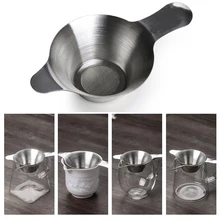 Сетчатый, легко Очищаемый, Чайный фильтр, домашний бар с ручкой, воронка для листьев, ситечко из нержавеющей стали, многоразовый, универсальный, для заварки, для кухни