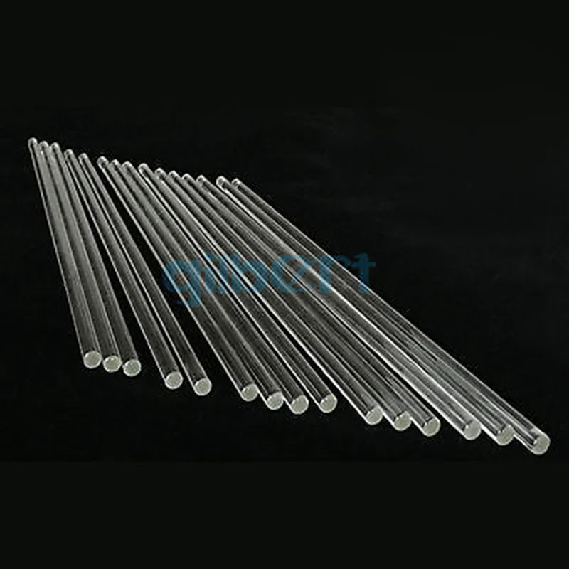 Lot10 Lab Glass Stirring Rods 6mm Diameter 200/250/300mm Length