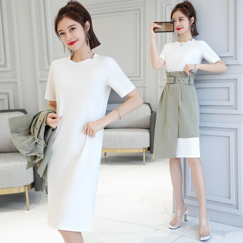 

Kuotaitai Dress 2019 New Style Summer Elegant Nobility an Ocean Gas Two-Piece Set Skirt Large Size by Age
