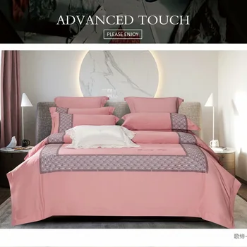 

2020 new model Digital cotton Cashmere wool embroidery Four-piece bedding quilt cover bed sheet pillowcase