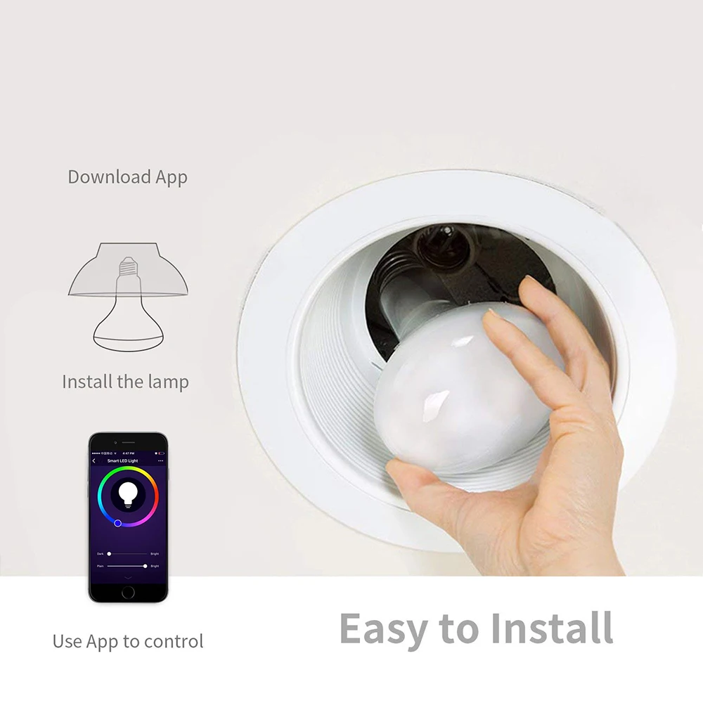 B22 E26 E27 Tuya Wifi Smart LED Bulb 11W Intellegent Lighting Dimmable RGB+W LED Lamp App Control For Amazon Alexa Google Home