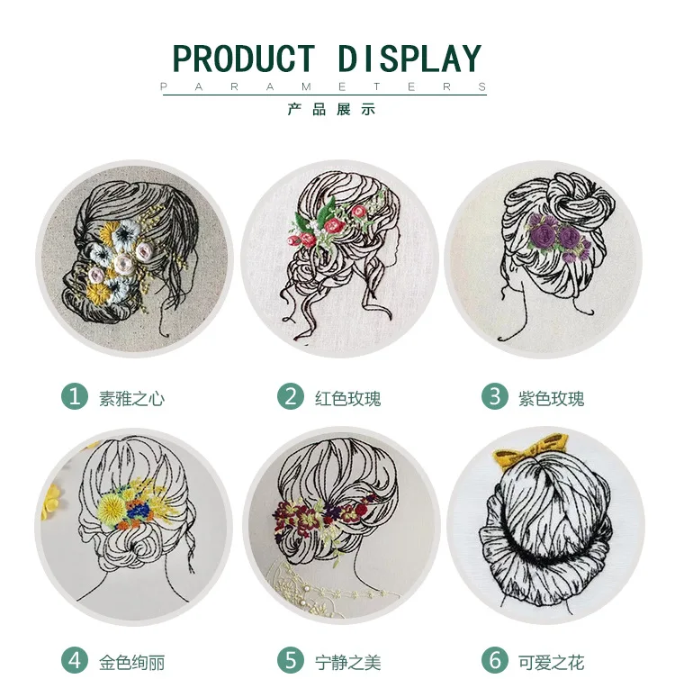 Набор для вышивания рукоделия вышивки начинающих современные пяльцы