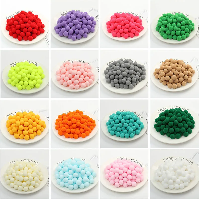 Помпоны 8 10 15 20 25 30 мм мягкие помпоны пушистые плюшевые поделки сделай сам шарики
