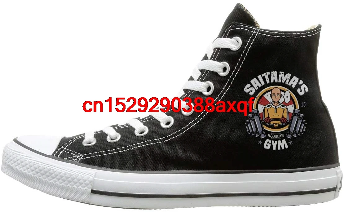 

Women Men Sports Shoes Casual Shoes Daily One Punch Man Print High-top Flat Canvas Shoes Fashion Sneakers Plus