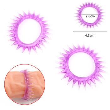 3/10PCS Silicone Penis Rings Set Delay Ejaculation Sex Toys for Men Female Flirt Cock Erection Ring Stretcher Stimulate Orgasm 2