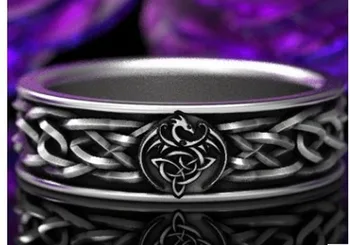 

925 Vintage Thai Silver Totem Creative Ring for Men and Women Gift Jewelry Ring Wholesale