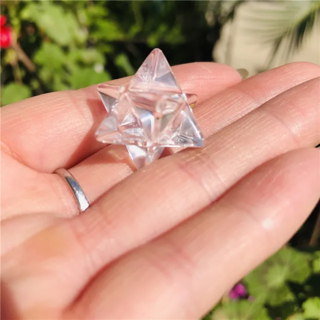 Természetes Tiszta Kristály Merkaba Inga Kristálykövek Csillagok Enerka Minerals Ékszerek Gyógyító Dekoráció - Image 6