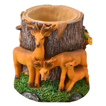 

Creative Deer Shape Stationery Organizer Durable Desktop Pencial Holder Brush Container for Home Office (Random Color and Style)