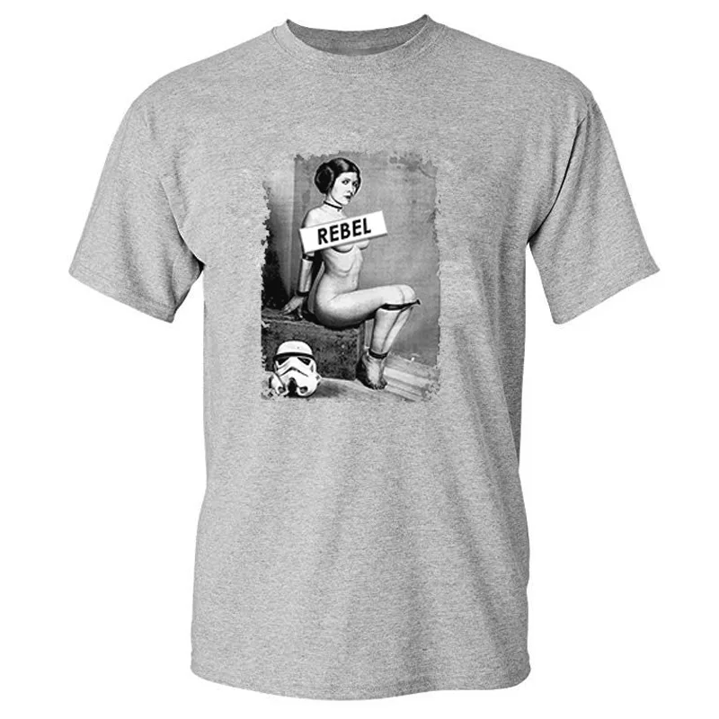 

2019 Men's Leia REBEL Star Wars Show Printed 3D Top T-shirt Straight Hip Hop Rock Domineering T-Shirt
