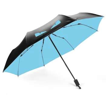 

Umbrella Creative Magic Cat Qing Umbrella 10 skeleton alloy material 3 fold umbrella c