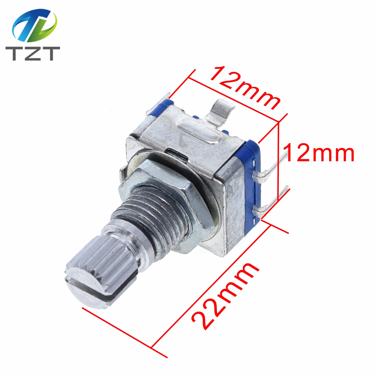 TZT 5 шт./лот, Поворотный энкодер, кодовый переключатель/EC11/цифровой потенциометр с выключателем 5Pin длина ручки 15 мм