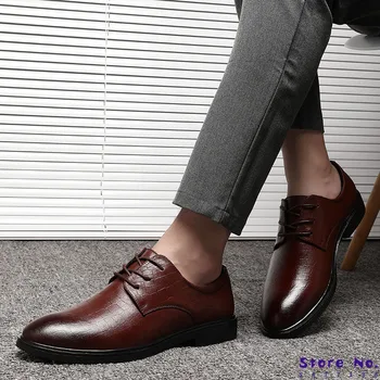 

Top Quality Oxfords Men Casual Shoes Men Genuine Leather Dress Shoes Business Formal Shoes Men Flats Plus Size Wedding Party