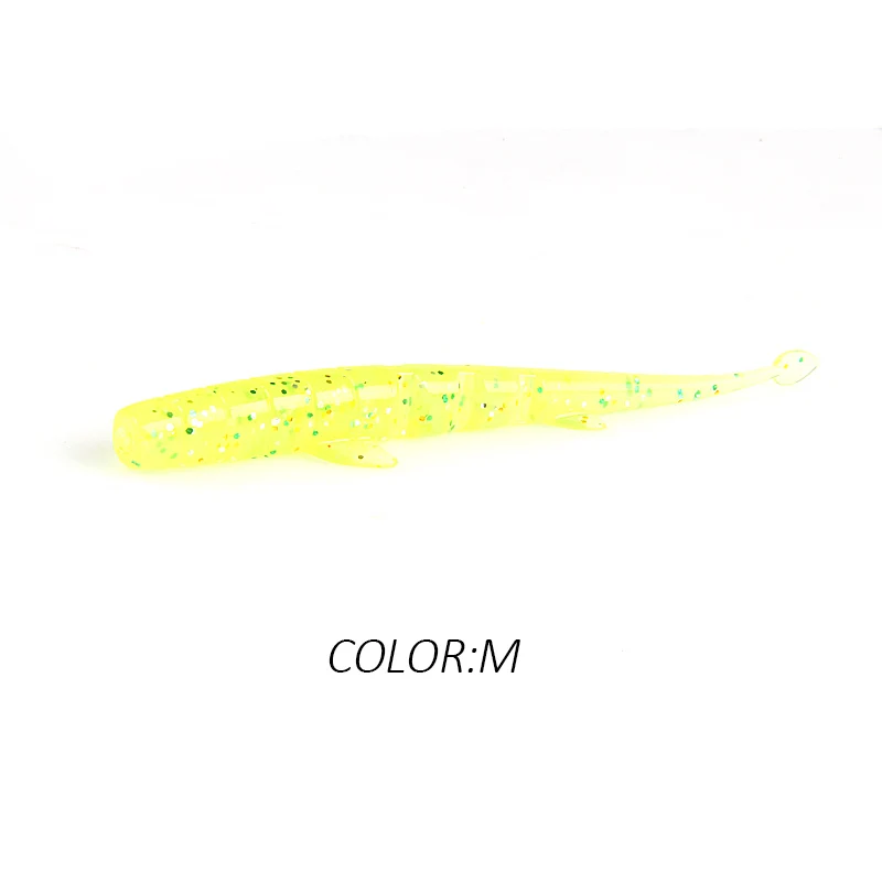 M BEARKING UNAGI Slug Soft Lures 64mm 88mm Fishing Artificial Lures Silicone Bass Pike Minnow Swimbait Jigging Plastic Baits Worm - Цвет: M