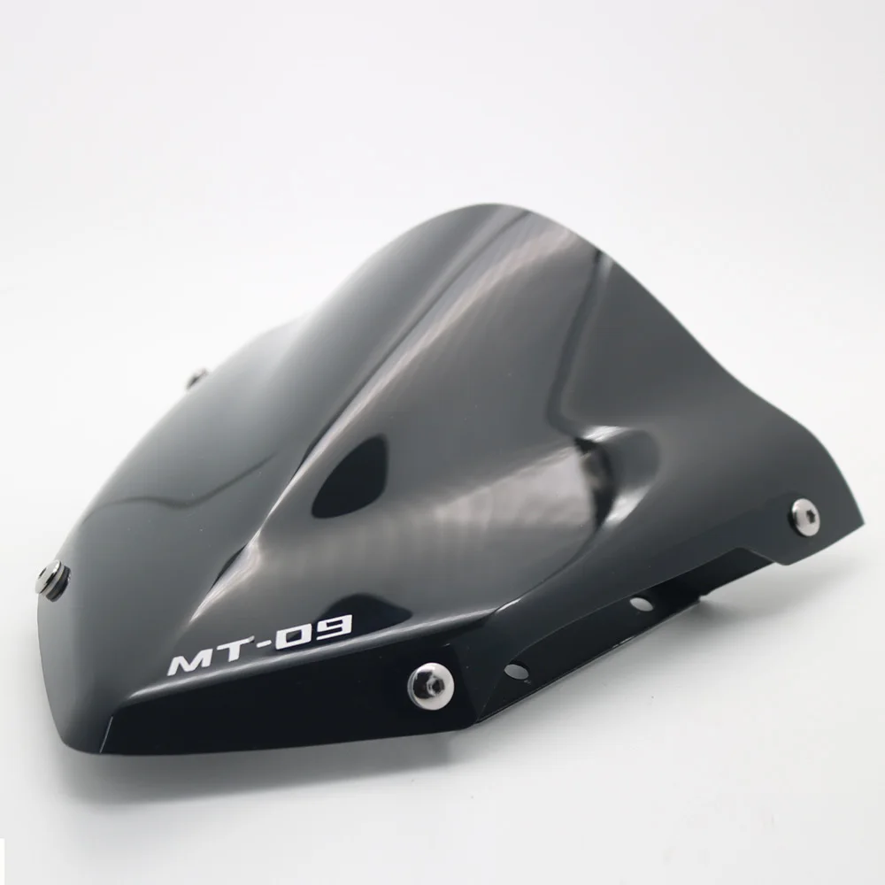 Для Yamaha MT-09 MT09 лобовое стекло MT 09 лобовое стекло мотоцикла ABS пластик ветровое стекло с крепежными винтами кронштейн - Цвет: Windshield Bracket