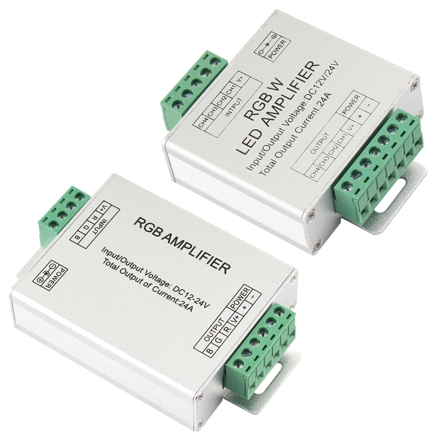 Led-rgbw-rgb-controller-amplifer-voltage-12V-24V-rgbw-rgb-led-controller-maxload-power-144-applicable