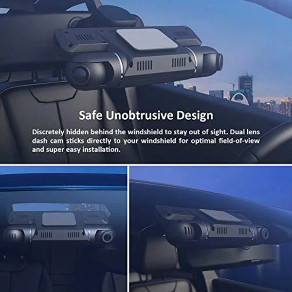 Dash Cam P28 с Wi-Fi Двойной 1920X1080P фронтальная и кабина приборная камера