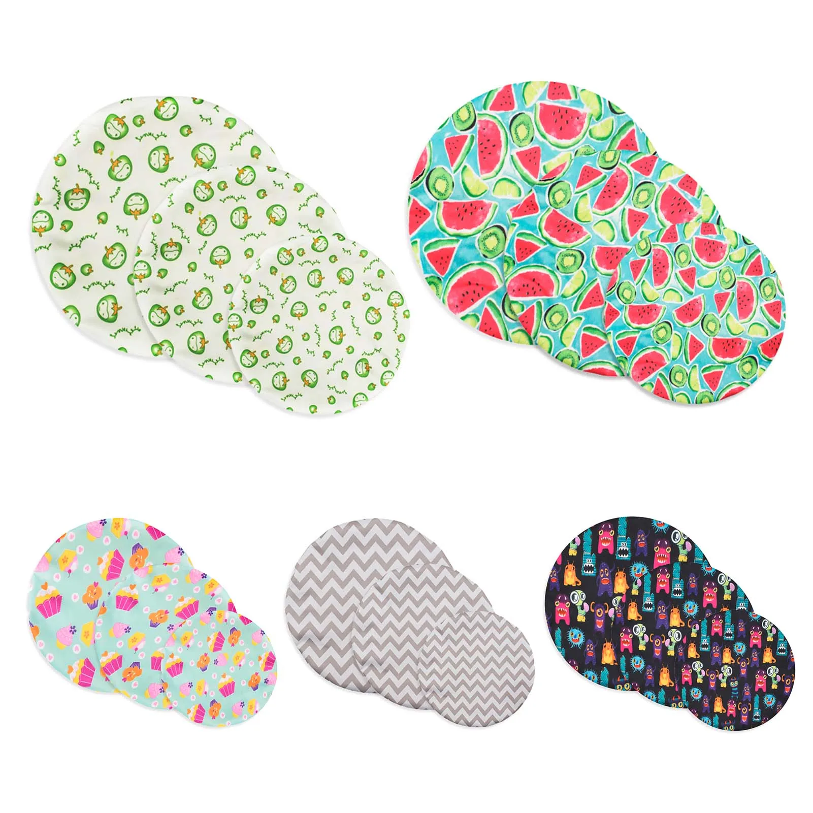 3Pcs Food Bowl Cover Universal Cloth Lids For Cookware Bowl Pot Reusable Lid Stretch Lids Kitchen Accessories food cover fresh keeping cover preservation cover bowl cover
