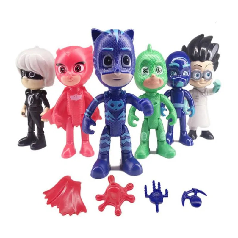 

Complete Series Pj Masks Movie & TV Hot Sell Anime Kids Toys Set Mask Cloak Action Figure Model Children Birthday Party Gifts