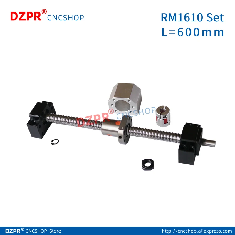 SFU1610 600mm RM600mm BK12 BF12 End Support + 1610 Ballnut Housing 6.35*10 Coupler RM1610-c7 #CNC part | Обустройство дома