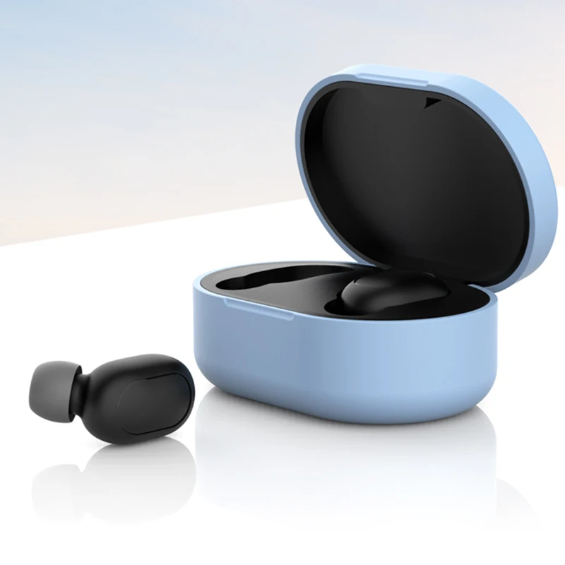 Силиконовый чехол для наушников с Bluetooth для Xiaomi mi Red mi AirDots, защитный чехол для наушников TWS, беспроводная гарнитура
