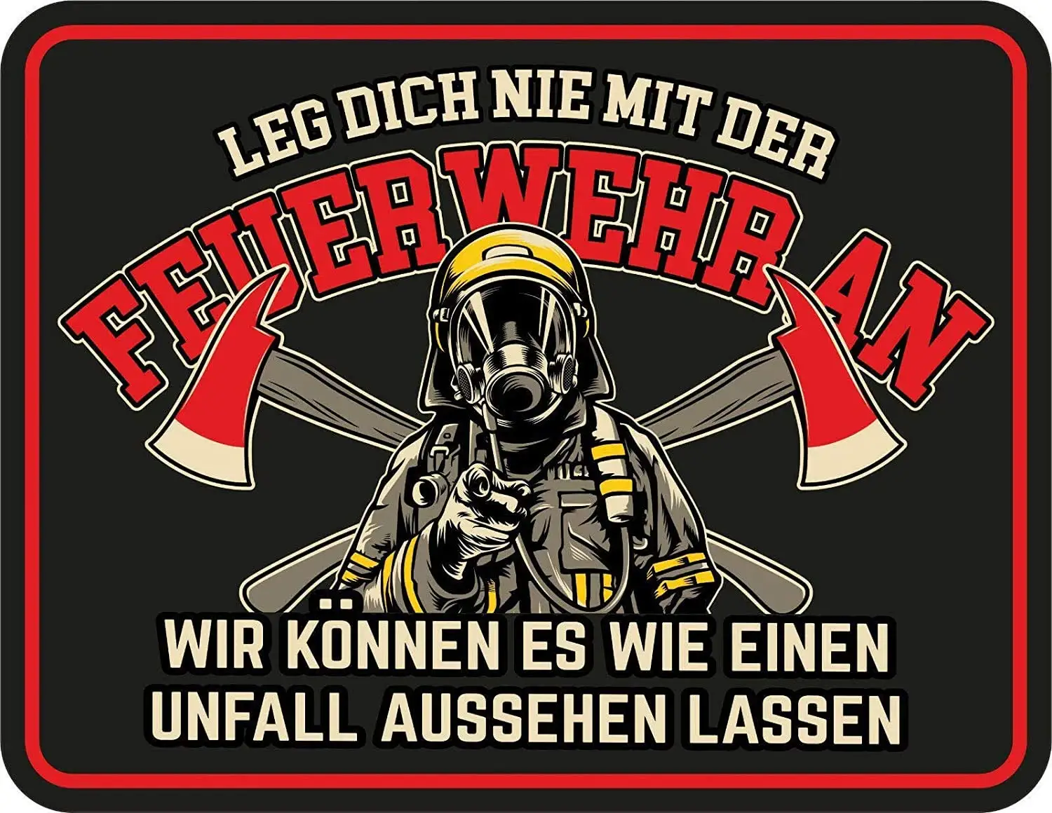 Fun - Fire Brigade Accident Shield Alumium Embossed Warn s Novelty Funny Retro Garage Home Bar Man Cave Wall Decor Vintage Gif | Дом и сад