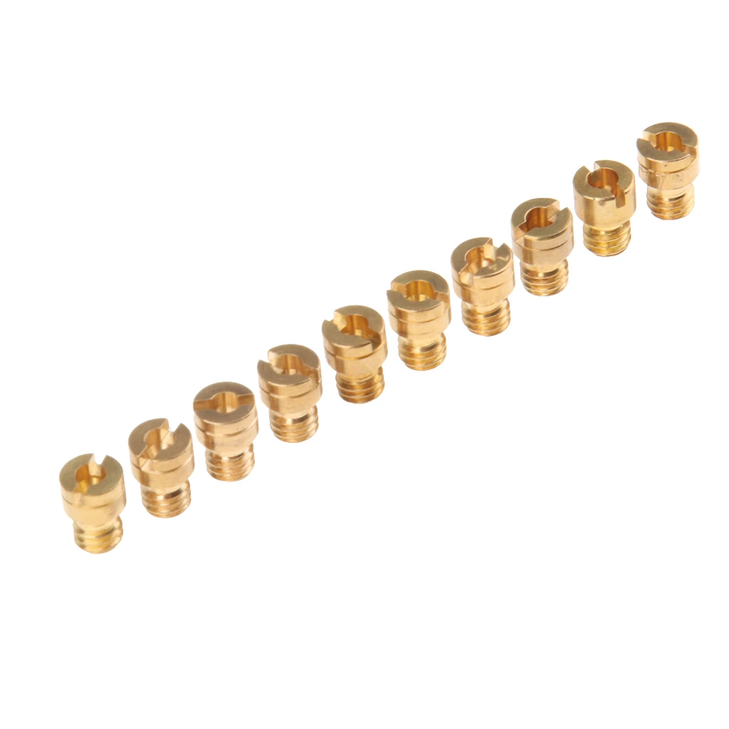 10x Round Head Main Jets Kit for PWK OKO CVK Carburetor 72 74 75 76 78 80 82 85 87 88