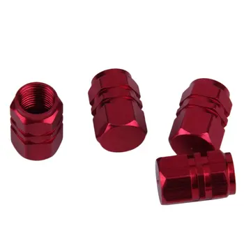 

Universal 4Pcs/set Auto Bicycle Car Tire Valve Caps Aluminum Tyre Wheel Hexagonal Ventile Air Stems Cover Airtight Rims 5 Colors
