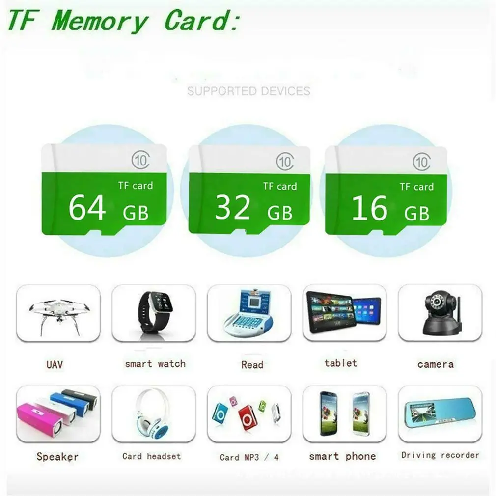 Золотой Micro-SD Sd Tf карта памяти класс 10 качество частицы памяти карта памяти большой емкости
