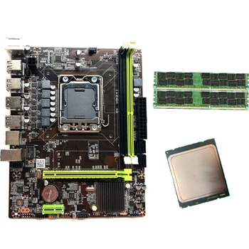 شراءX79 1356 اللوحة مجموعة مع زيون LGA 1356 E5 2450 C2 Cpu 2X4GB = 8GB 1600MHz DDR3 ECC REG ذاكرة عشوائية Ram Pc3 12800