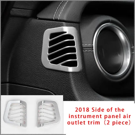 Side Для Jeep Wrangler 18-20 хромированная сторона приборной панели воздушный выход отделка литья отделка 2 шт - Цвет: Side