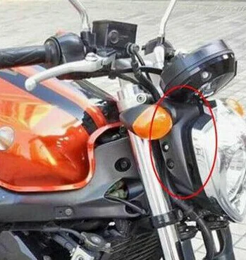 For Yamaha FZ6N FZ6 FZ6-N FZ-6N 2004-2010 Motorcycle Headlight Upper Side Bracket Holder Frame Black Plastic Mounting (2)