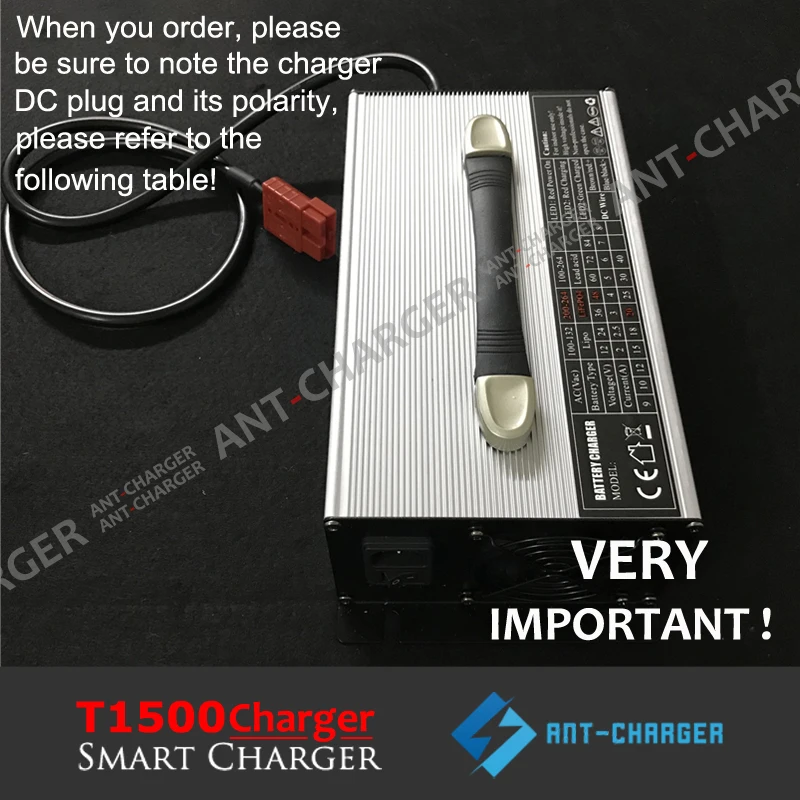 Customized 1500W 12V 45A 24V 35A 36V 30A 48V 25A 60V 20A 72V 15A EV Car Golf Cart UPS GEL AGM Lead-acid Battery Charger-T1500BN (5)