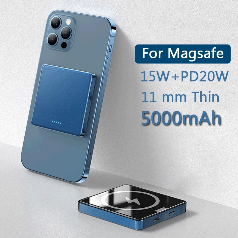 10000mAh Magnetic Wireless 15W Fast charging powerbank For Magsafe Power Bank Charger For iphone 12 Magnet Mobile Phone Battery