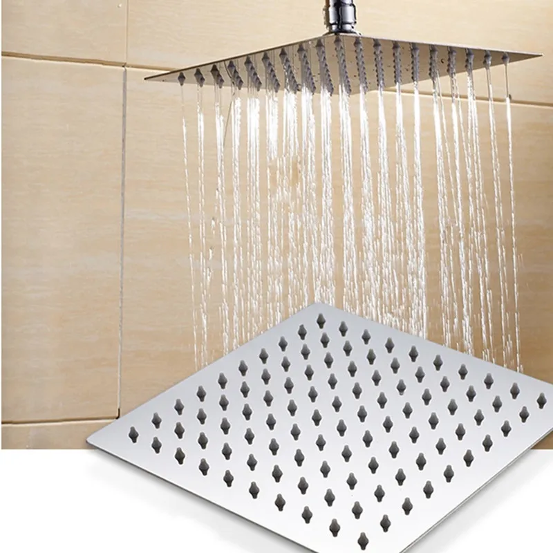 Stainless Steel Ultra-thin High Pressure Shower Head Top Over Head Water Saving Bathroom Shower Sprayer Rainfall shower heads