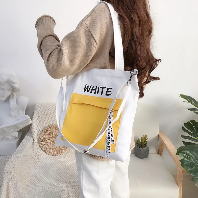 

Crossbody Bags for Women 2019 Fashion Female Casual Handbags Students School Bags Shoulder Bags Letters Canvas Messenger Bags