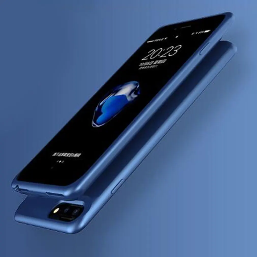Ультра тонкий Батарея Зарядное устройство чехол s для Apple iPhone 6/iPhone 7 Plus/8 ультра-тонкая задняя клипса Батарея чехол внешний Мощность Bank зарядное устройство чехол Чехол