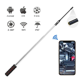 

Industrial Endoscope Camera 2MP Wifi Borescope 1080P Inspection Camera Wireless Telescopic for Ceiling Warehouse Pipe Inspection